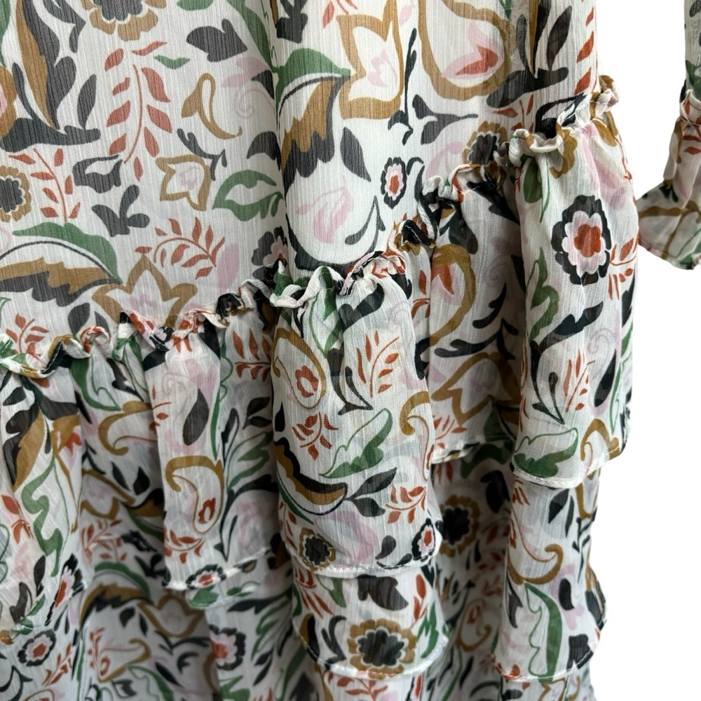 Ted Baker London Aishia Long Sleeve Floral Print Ruffle Long‎ Sleeve Dress - Picture 7 of 16